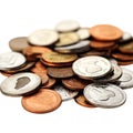 Transparent or PNG Image of Stack of Coins Royalty Free Stock Photo