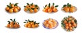 Transparent or PNG Image of Stack of Oranges in a Plate Pack Royalty Free Stock Photo