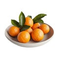 Transparent or PNG Image of Stack of Oranges in a Plate Royalty Free Stock Photo