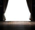 transparent PNG of white curtains in a stage opera room. Royalty Free Stock Photo