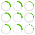 Transparent progress indicators. Preloaders, phase, step indicat Royalty Free Stock Photo