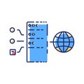 Transparent proxy RGB color icon Royalty Free Stock Photo