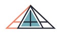 Transparent Pyramid Structure Geometric Icon Vector Design Generative AI Royalty Free Stock Photo