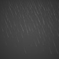 Transparent rain drops isolated on abstract background. Storm raindrop illustration. Vector rainy drop effect