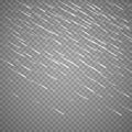 Transparent Rain Image. Vector Rainy Cloudy background