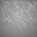 Transparent Rain Image. Vector Rainy Cloudy background