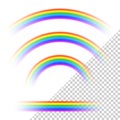 Transparent rainbows collection Royalty Free Stock Photo