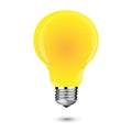 Transparent realistic glowing light bulb. vector Royalty Free Stock Photo