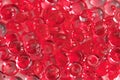 Transparent red glass marble beads