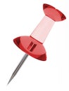 Transparent Red Push-Pin Royalty Free Stock Photo