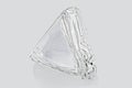 Transparent rough diamond isolated on white background Royalty Free Stock Photo