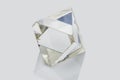 Transparent rough diamond isolated on white background Royalty Free Stock Photo