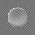 Transparent round adhesive stickers mock up isolated on transparent background. Plastic round sticky label. Template of