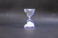 Transparent Sand Time Management Tool On Black Background Royalty Free Stock Photo