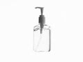 Transparent Sanitizer gel on the wall background Royalty Free Stock Photo