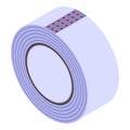 Transparent scotch tape icon, isometric style