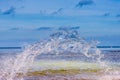 Transparent seawater splash