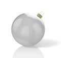 Transparent shiny christmas ball. 3D Illustration