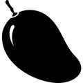 A transparent silhouette of a mango fruit Royalty Free Stock Photo