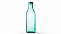 Green Lid Glass Bottle On White Background