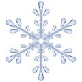 Transparent snowflake. Translucent only in vector file