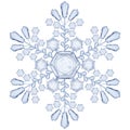 Transparent snowflake. Translucent only in vector file