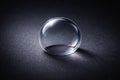 Transparent soap bubble on dark textured surface Royalty Free Stock Photo