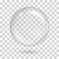 Transparent soap bubble. Glass ball vector illustration. Royalty Free Stock Photo