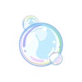 transparent soap bubbles cartoon vector illustration Royalty Free Stock Photo