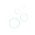 Transparent blue soap bubbles set, vector illustration