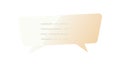 Transparent Speech Bubble with Faded Text Lines, Empty Message, vector design Generative AI Royalty Free Stock Photo