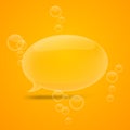 Transparent speech bubbles. Royalty Free Stock Photo