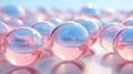 Transparent spheres with pink reflections Royalty Free Stock Photo