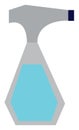 Spray bottle with blue liquid vector or color illustration Royalty Free Stock Photo