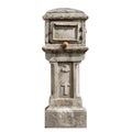 Transparent Stone Mailbox - A Timeless Symbol of Communication Royalty Free Stock Photo