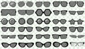 Sunglasses set, Summer eyewear sun protection sunglass. vector