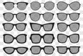 Sunglasses set, Summer eyewear sun protection sunglass. vector