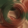 A transparent swirling vortex like structure with concentric Royalty Free Stock Photo