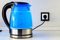 Transparent teapot with lighting