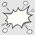 Transparent template. Boom comic book explosion Royalty Free Stock Photo