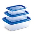 Transparent Tupperware with Blue Cover