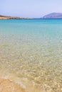 Transparent turquoise sea at Italida beach Ano Koufonisi island Greece