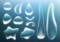 Transparent water drops eps 10