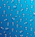 Transparent water many drops on glass Royalty Free Stock Photo