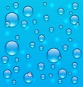 Transparent water many drops on glass Royalty Free Stock Photo