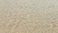 Transparent water ripple, sand waves and sunlight glare. sea floor pattern Royalty Free Stock Photo