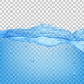 Transparent water wave Royalty Free Stock Photo