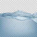 Transparent water wave Royalty Free Stock Photo