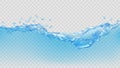 Transparent water wave. Transparency only in vector file Royalty Free Stock Photo