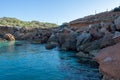 Transparent waters in the cala compte, Ibiza